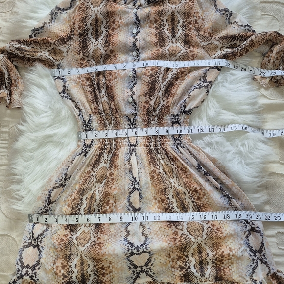 Maje Snake Print Sheer Mini Dress Size S (1) - Picture 13 of 14